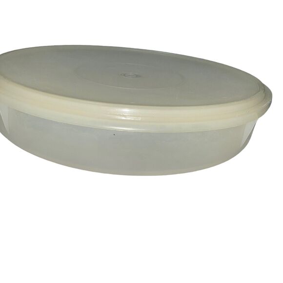 Vintage Tupperware Cupcake Pie Vegetable Keeper Storage w Lid 12” Round 224 242 - Picture 2 of 11